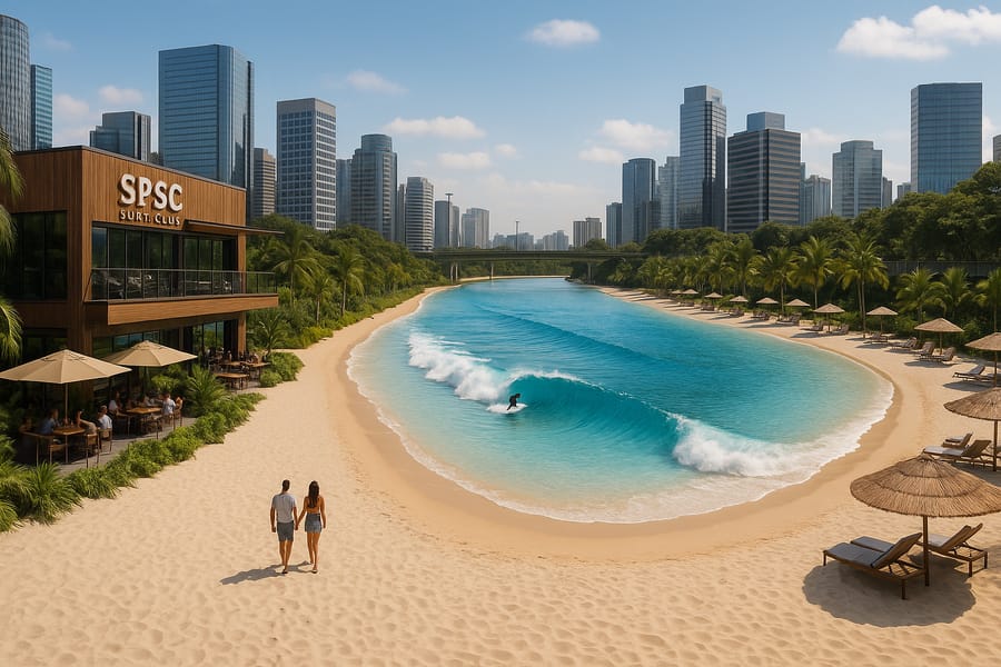 A praia é aqui: como clubes com ondas artificiais estão redefinindo o luxo urbano em SP